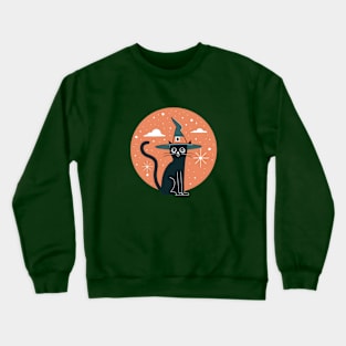 halloween cat Crewneck Sweatshirt